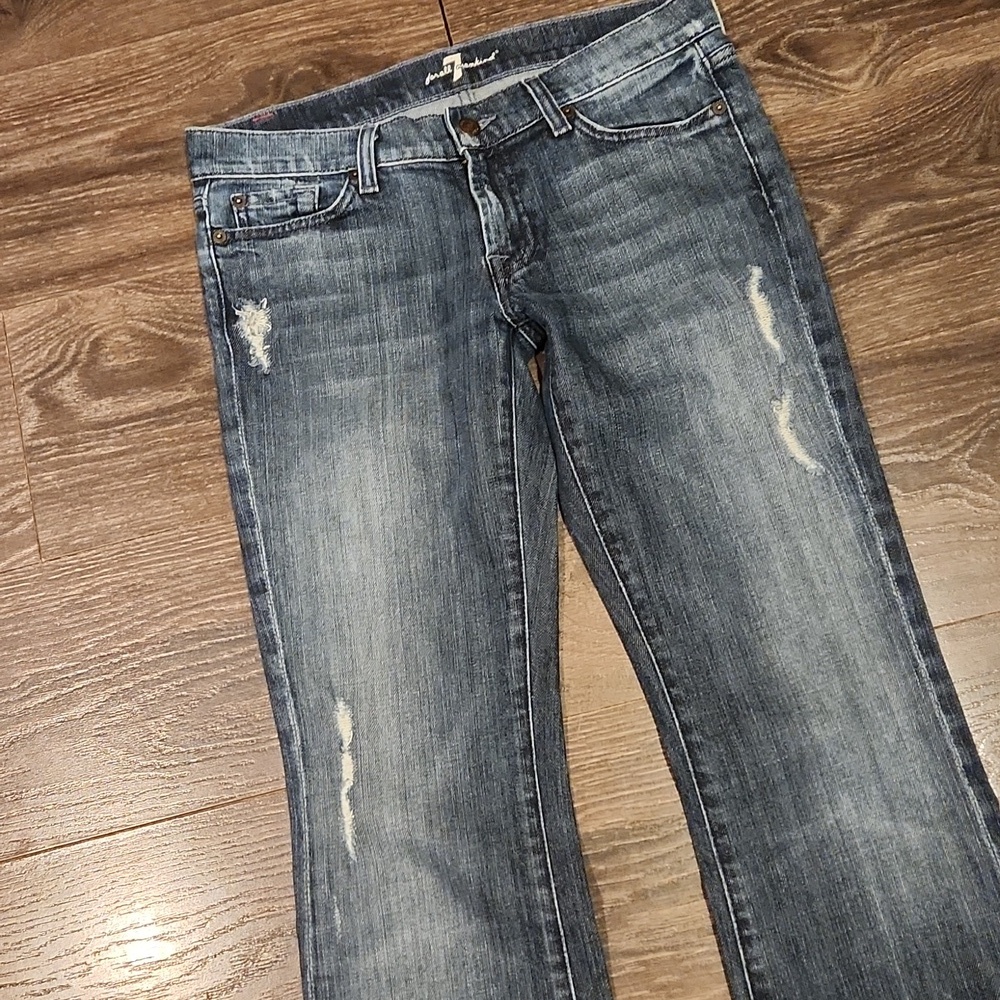 ❤️ 7 FOR ALL MANKIND Y2K VINTAGE BOOTCUT JEANS, 8 (29) - Picture 7 of 15